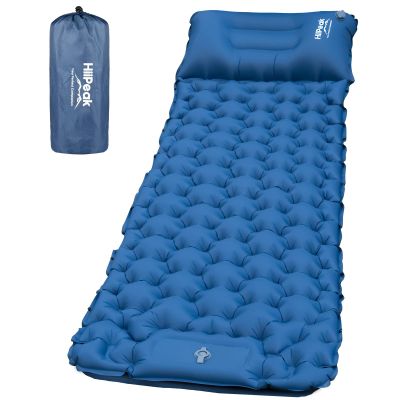 HiiPeak Sleeping Pad for Camping- Ultralight Inflatable Sleeping Mat with Built-in Foot Pump & Pillow, Upgraded Compact Camping Air Mattress for Tent, Backpacking, Hiking
