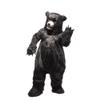 Long Hair Black Bear Costume Mascot Cartoon adult Cosplay Fursuit view 1