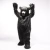 Long Hair Black Bear Costume Mascot Cartoon adult Cosplay Fursuit view 4