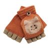 Flip Winter Fingerless Knitted Baby Gloves Mittens Convertible Toddler Warm Top Baby Care Kids Ski (Orange, One Size) view 1