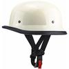 YMKJGZS German Style Cool Open Face Helmets Half Helmet Adults Half Shell Helmet Low Profile Cruiser Chopper, DOT Approved Helmet Classic Moped Road Riding for Men and Women (Ivory White,XL(58-59CM)) view 2