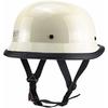 YMKJGZS German Style Cool Open Face Helmets Half Helmet Adults Half Shell Helmet Low Profile Cruiser Chopper, DOT Approved Helmet Classic Moped Road Riding for Men and Women (Ivory White,XL(58-59CM)) view 3
