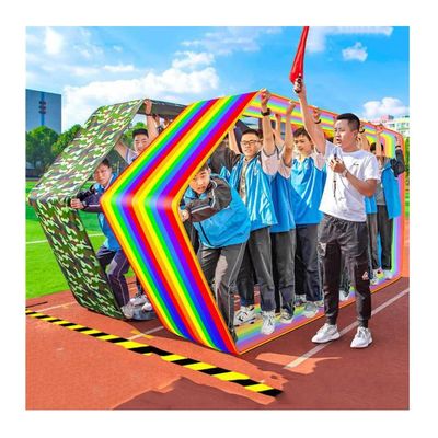 2PCS Teamwork Games Run Mat, Outdoor Carnival Lawn Games Birthday Party Multiplayer, 2-18 Players (Size : Adult-11M//36FT)