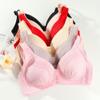 2022 Front Button Breathable Skin-Friendly Cotton Bra, U-Shaped Back 5D Bras Women Front Closure (36/80BC, Pink) view 4