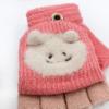 Flip Winter Fingerless Knitted Baby Gloves Mittens Convertible Toddler Warm Top Baby Care (Watermelon Red, One Size) view 4