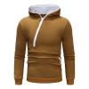 JEsilunmaMY Men's Quarter-Zip Pullover Sweatshirt Long Sleeve Fashion Sweatshirt with Pocket Solid Color Casual Hooded Jumper (Khaki,X-Large) view 1