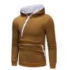 JEsilunmaMY Men's Quarter-Zip Pullover Sweatshirt Long Sleeve Fashion Sweatshirt with Pocket Solid Color Casual Hooded Jumper (Khaki,X-Large) view 2