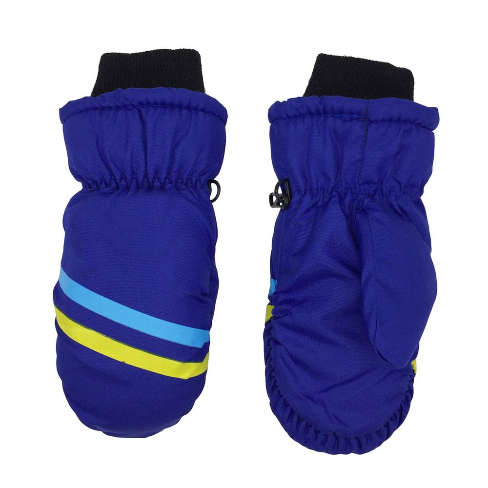 Water-proof Mittens Toddler Mittens Baby Toddler Boys Kids Winter Gloves Skiing Gloves Snow For (Blue, 3-5 Years)