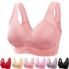 2022 Front Button Breathable Skin-Friendly Cotton Bra, U-Shaped Back 5D Bras Women Front Closure (40/90BC, Shrimp Red) view 1