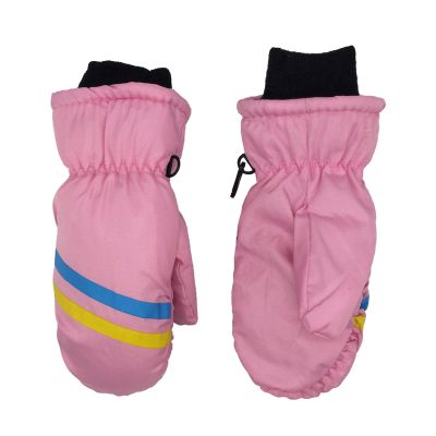 Water-proof Mittens Toddler Mittens Baby Toddler Boys Kids Winter Gloves Skiing Gloves Snow For (Pink, 5-8 Years)