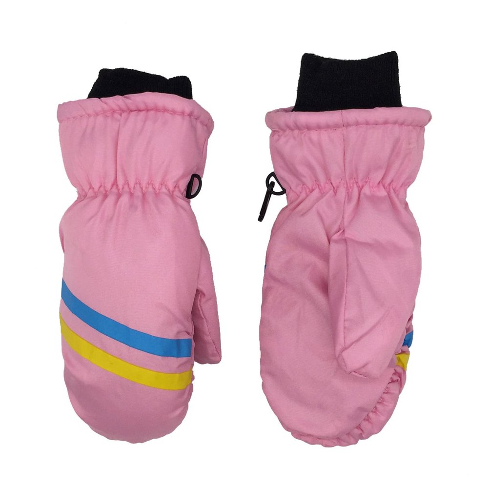 Water-proof Mittens Toddler Mittens Baby Toddler Boys Kids Winter Gloves Skiing Gloves Snow For (Pink, 5-8 Years)