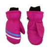 Water-proof Mittens Toddler Mittens Baby Toddler Boys Kids Winter Gloves Skiing Gloves Snow For (Hot Pink, 5-8 Years) view 1