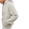 JEsilunmaMY Mens Fleece Hooded Sweatshirt Fall Winter Long Sleeve Thicken Pullover Hoodies Solid Color Plush Pullover Sweater (Apricot,Small) view 2