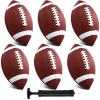 Jerify 6 Pcs Composite Leather Footballs Bulk Official Size 6 Inflatable Football with Pump for Youth Indoor Outdoor Football Training and Recreational Play view 1
