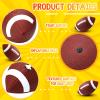 Jerify 6 Pcs Composite Leather Footballs Bulk Official Size 6 Inflatable Football with Pump for Youth Indoor Outdoor Football Training and Recreational Play view 3