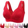 2022 Front Button Breathable Skin-Friendly Cotton Bra, U-Shaped Back 5D Bras Women Front Closure (44/100BC, Bright Red) view 1
