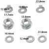 LGEGE 12mm Screw Kit for E-Bike Hub Motor, Washer Shaft Screw Cap Nut Set for Ordinary Electric Bicycle Motors view 2