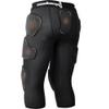 COOLOMG Youth Boys 7 Pad Football Girdle with Cup Pocket,Knee Pads,Integrated Hip, Tailbone, Thigh Pads Black L view 2