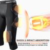 COOLOMG Youth Boys 7 Pad Football Girdle with Cup Pocket,Knee Pads,Integrated Hip, Tailbone, Thigh Pads Black L view 3