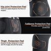 COOLOMG Youth Boys 7 Pad Football Girdle with Cup Pocket,Knee Pads,Integrated Hip, Tailbone, Thigh Pads Black L view 4