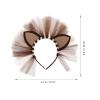 Abaodam Cat Ear Headband with Gauze Coaplay Headdress Hoop for Party Costume Show (Brown) view 2