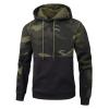 JEsilunmaMY Men's Camo Outdoor Hoodies Long Sleeve Soft Cotton Sweatshirt with Pocket Casual Fleece Thicken Pullover Tops (Black,X-Large) view 2