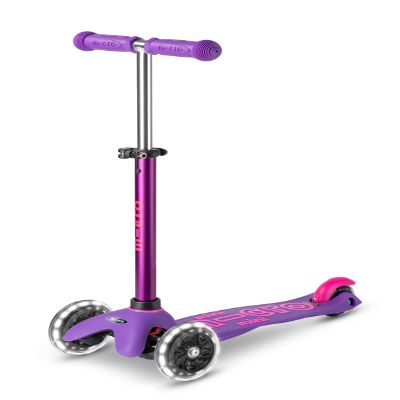 Micro Kickboard | Mini LED Kids Scooter for Ages 2-5 | Children up to 110 lbs | 3 Wheel Lean-to-Steer Design | Adjustable T Bar | Smooth Ride, Motion Activated PU LED Wheels | Swiss Design