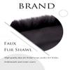 Bounzhi Women's Faux Fur Shawl Wraps Bridal Scarf Stoles Wedding Shrug Cover Up with Brooch for Bride and Bridesmaids (Black) view 2