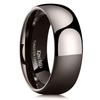 King Will 8mm Tungsten Carbide Wedding Band for Men Women Classic Promise Engagement Rings for Couples Domed Style High Polish Finished Comfort Fit, Gunmetal Size 8 view 1