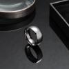 King Will 8mm Tungsten Carbide Wedding Band for Men Women Classic Promise Engagement Rings for Couples Domed Style High Polish Finished Comfort Fit, Gunmetal Size 8 view 2