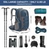 Maelstrom Hiking Backpack,Camping Backpack,50L Waterproof Hiking Daypack with Rain Cover,Lightweight Travel Backpack,Blue view 2