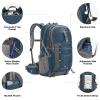 Maelstrom Hiking Backpack,Camping Backpack,50L Waterproof Hiking Daypack with Rain Cover,Lightweight Travel Backpack,Blue view 3