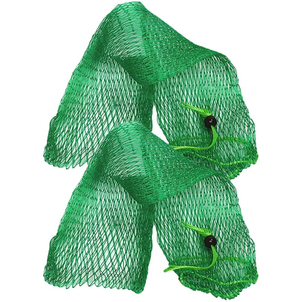 2pcs Portable Fish Bag Folding Fishing Net Drawstring for Easy Storage and Fish Catching Lightweight and Fishing Accessories