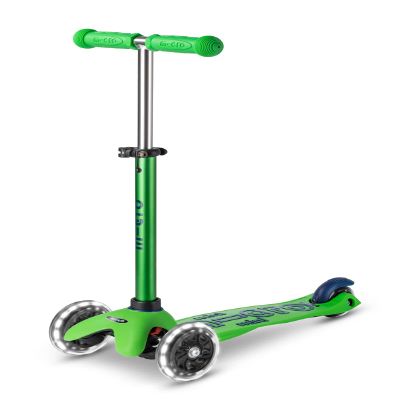 Micro Kickboard | Mini LED Kids Scooter for Ages 2-5 | Children up to 110 lbs | 3 Wheel Lean-to-Steer Design | Adjustable T Bar | Smooth Ride, Motion Activated PU LED Wheels | Swiss Design