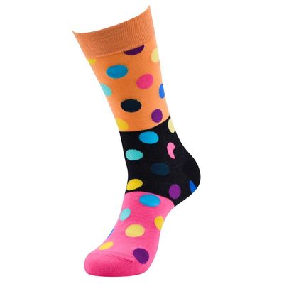 Fashion Colorful Polka Dot Socks for Men Comfortable Cotton Socks Stretchy Crew Socks Casual Socks (Hot Pink, One Size)