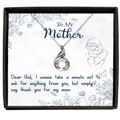 zapbest Rising Phoenix Necklace Luxury Box Thank You Mom, Mothers Day Necklace, Birthday Necklace For Mother, Anniversary Necklace For mom, From Daughter, S
