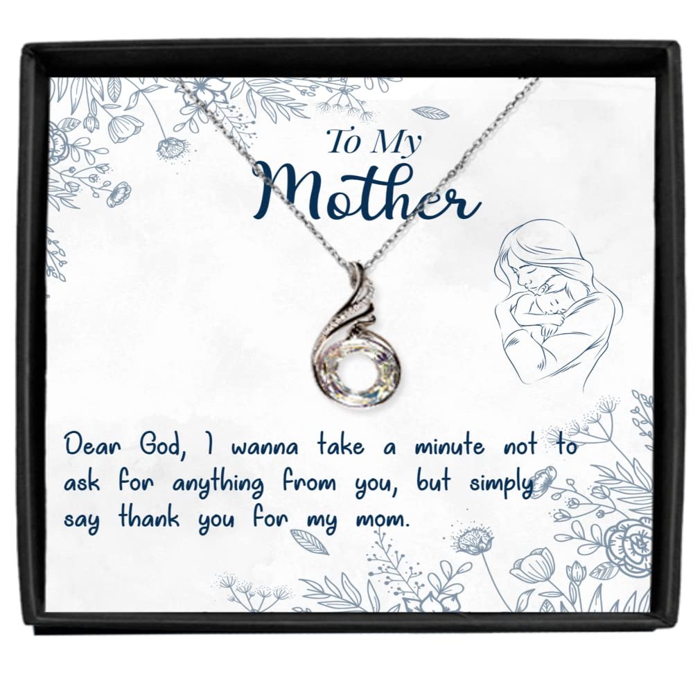 zapbest Rising Phoenix Necklace Luxury Box Thank You Mom, Mothers Day Necklace, Birthday Necklace For Mother, Anniversary Necklace For mom, From Daughter, S