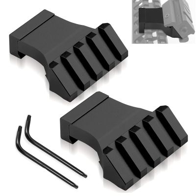Bontok Picatinny Offset Rail Mounts, 45 Degree Picatinny Offset Aluminum Rail Low Profile Mount for lashlight Laser Sights Optics