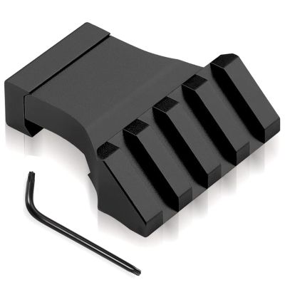 Bontok Picatinny Offset Rail Mounts, 45 Degree Picatinny Offset Aluminum Rail Low Profile Mount for lashlight Laser Sights Optics