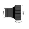 Bontok Picatinny Offset Rail Mounts, 45 Degree Picatinny Offset Aluminum Rail Low Profile Mount for lashlight Laser Sights Optics view 3
