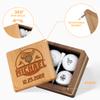 Gladsico Personalized Golf Gift Birthday - Custom Set with Nice Balls and Luxury Wooden Box Unique Ideas for Him, Her, Golfer, Lover, Coach, Boss, Couple on Anniversary, Retirement view 3