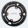 DJC Road Bike Chainring 110BCD 4 Arms Round 2X Chainring Double 52t 36t for Shimano 4700 5800 6800 9000 R7000 R8000 R9100 (Round 50-34T) view 2