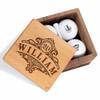 Personalized Golf Gift for Men Women - Custom Golf Set with Nice Balls and Luxury Wooden Box - Unique Gift Ideas for Golfer, Golf Lover, Golf Coach, Boss, Him, Her on Anniversary, Birthday, Retirement view 1