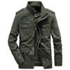 VMAKBUWIS Men's Business Cotton Denim Jacket Washed Coats Multi Pockets Tactical Military Cargo Bomber Parkas view 2