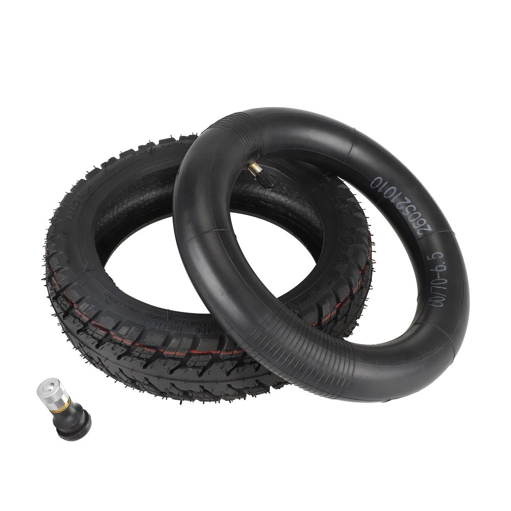 LHROPA 60/70-6.5 10-inch Rubber Explosion-proof Tubeless Tire + 10 inner Tube Replace for Segway Ninebot Max/Max G30LP G30 G30E Electric Kick Scooter Wheel Parts