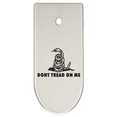 NDZ Performance Magazine Base Plate Finger Extension for CZ P10 S, SC, C, F  Fits 9mm 10 Rd Magazines  Anodized Aluminum  Laser Engraved  Made in USA, Silver, Don't Tread On Me