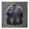 Autumn Men Stretch Skinny Denim Jacket Button Retro Slim Street Wear Motorcycle Casual Jeans Jacket view 2