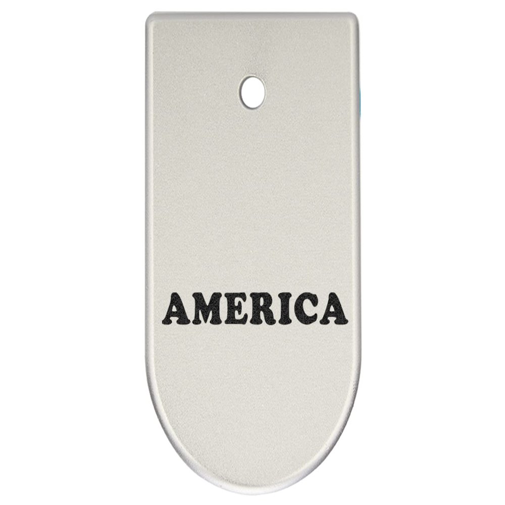 NDZ Performance Magazine Base Plate Finger Extension for CZ P10 S, SC, C, F  Fits 9mm 10 Rd Magazines  Anodized Aluminum  Laser Engraved  Made in USA, Silver, America Text