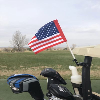 Caddie Buddy American Flag Golf Cart Mount