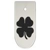 NDZ Performance Magazine Base Plate Finger Extension for CZ P10 S, SC, C, F  Fits 9mm 10 Rd Magazines  Anodized Aluminum  Laser Engraved  Made in USA, Silver, 4 Leaf Clover view 1